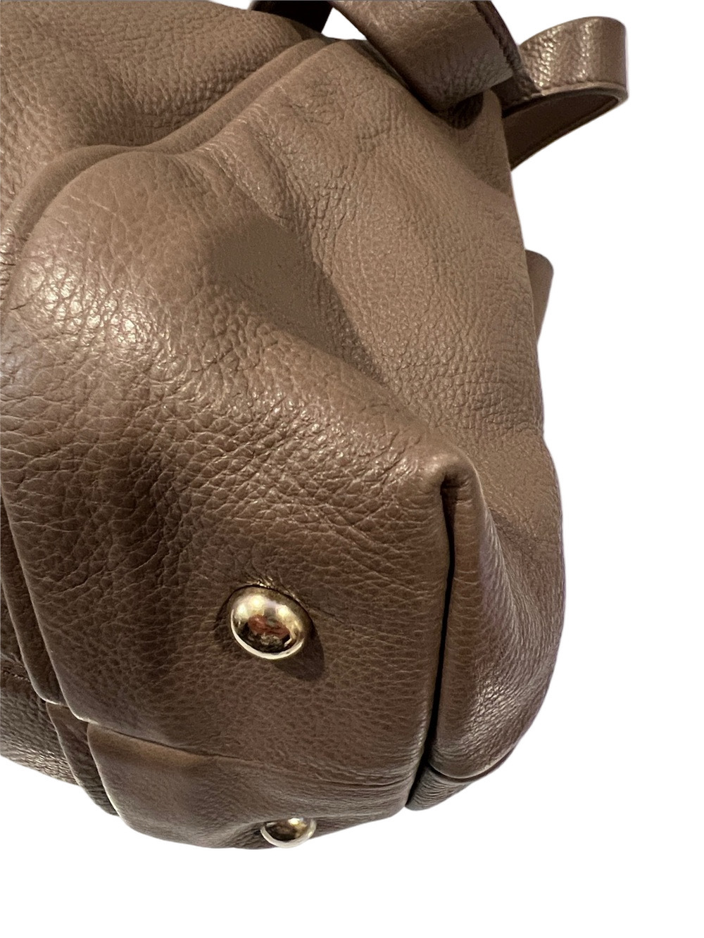 Furla Italy Taupe Leather Shoulder Bag Suede Interior EUC - Picture 11 of 14